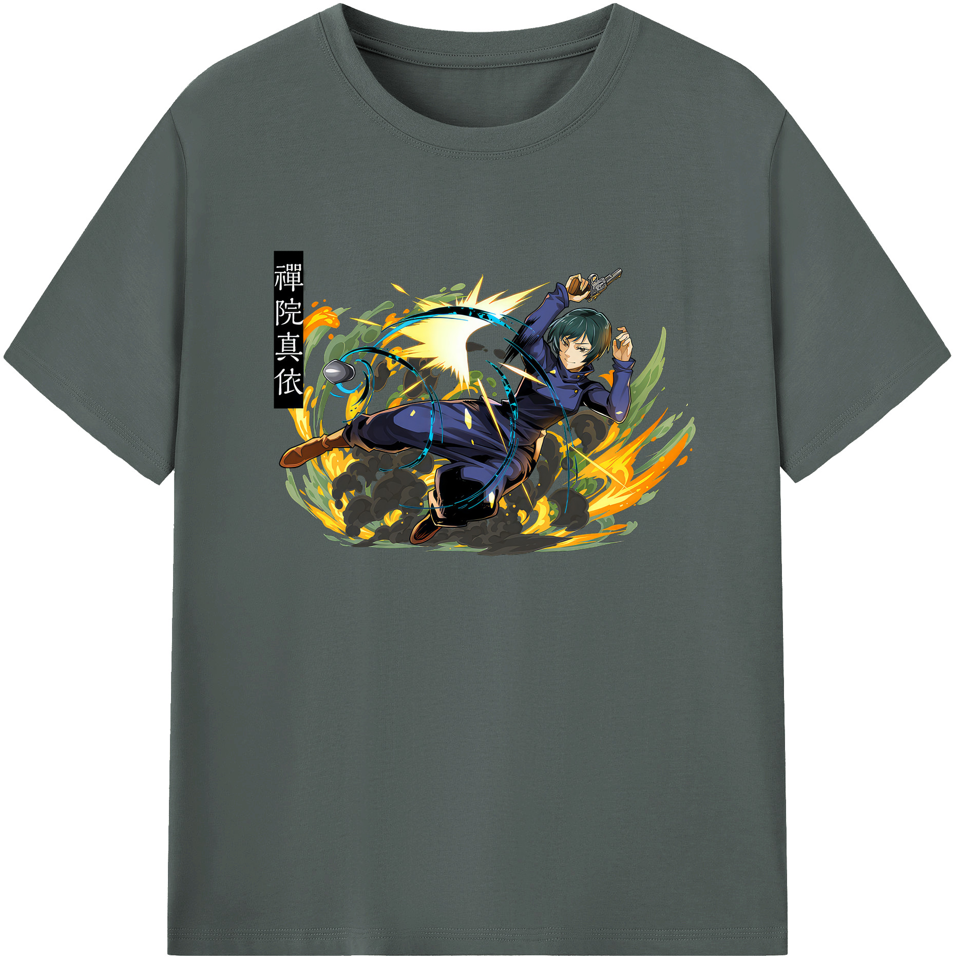 （画像用） 呪術廻戦 Jujutsu Kaisen 綿100％ メンズ半袖Tシャツ｜肌触りやわらか＆通気性